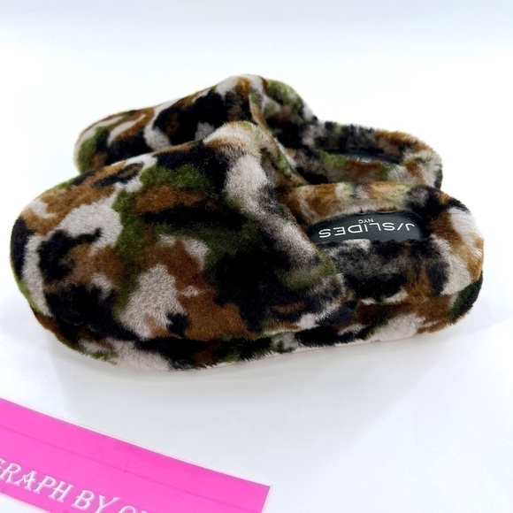 JSlides Sleek Genuine Shearling Platform Slipper size US 6 - Picture 5 of 13